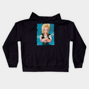 ANDROID 18 MERCH VTG Kids Hoodie